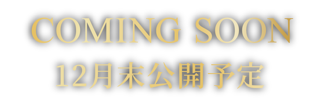 COMING SOON 12月末公開予定