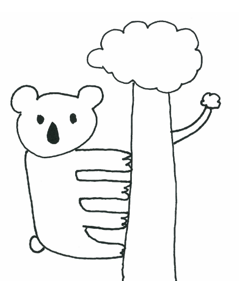 ふと、こっち向いてと言われてカメラ目線をしたコアラ